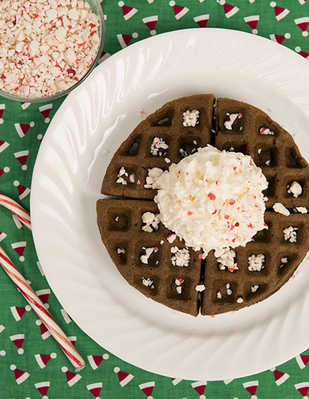 Chocolate Peppermint Belgian Waffles Mobile