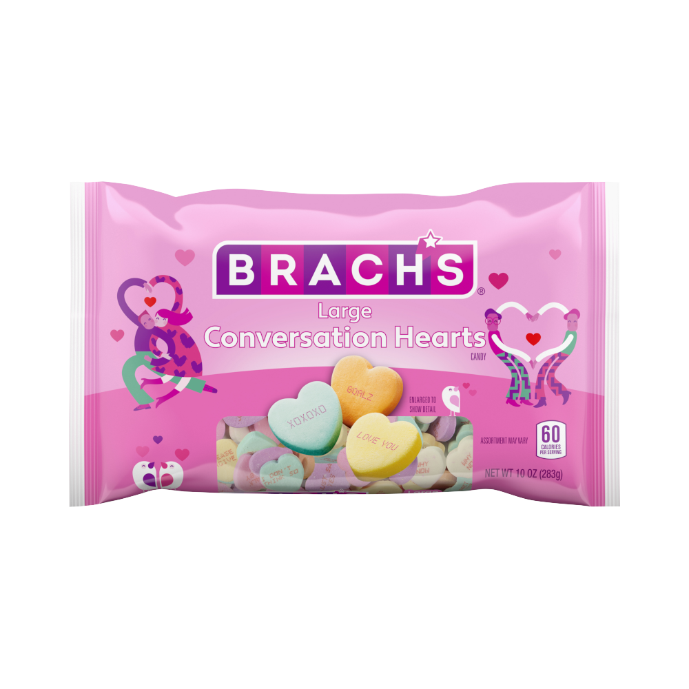 Brach's Candy, Conversation Hearts, Large - 10 oz, Conversation Hearts 