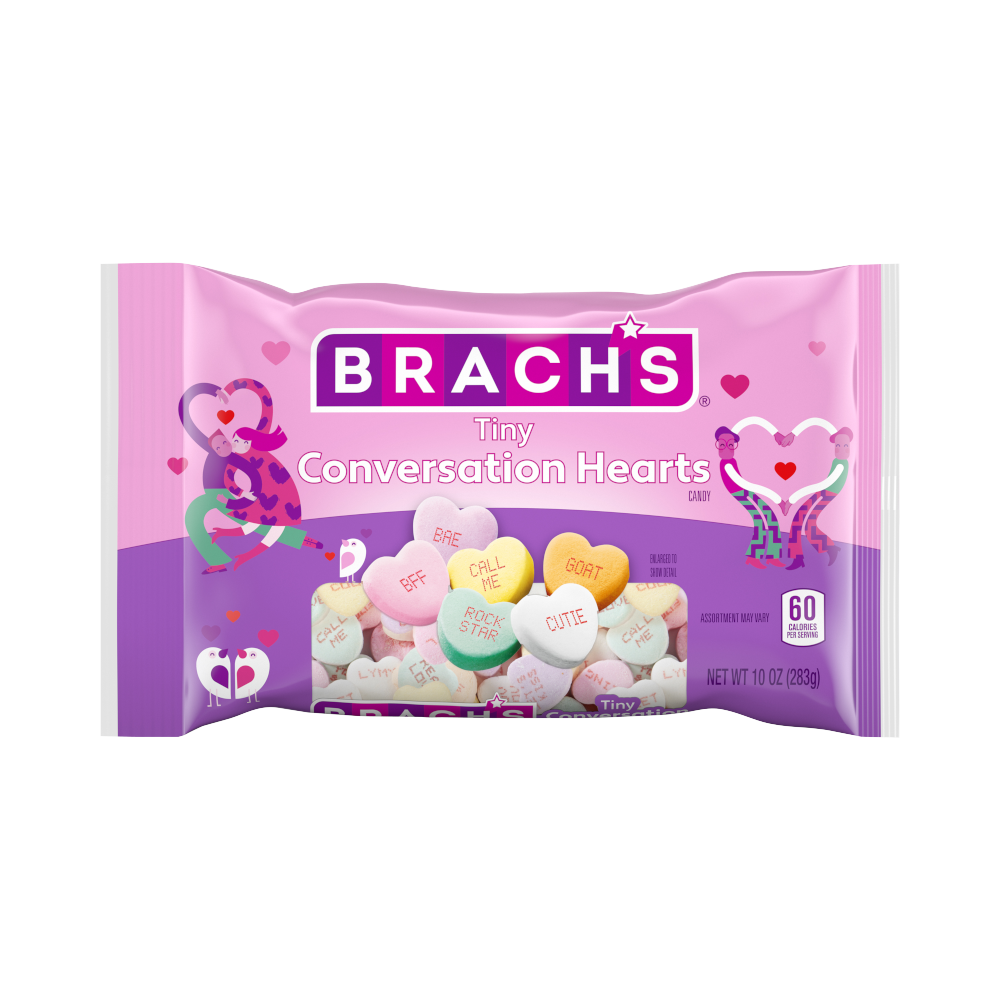 Brach's Tiny Classic Conversation Hearts Valentine's Candy Boxes, 0.75 oz,  5 Count