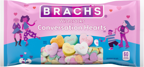 Brachs Candy, Conversation Hearts & Valentine Nerds, Tiny 22 Ea, Non  Chocolate Candy